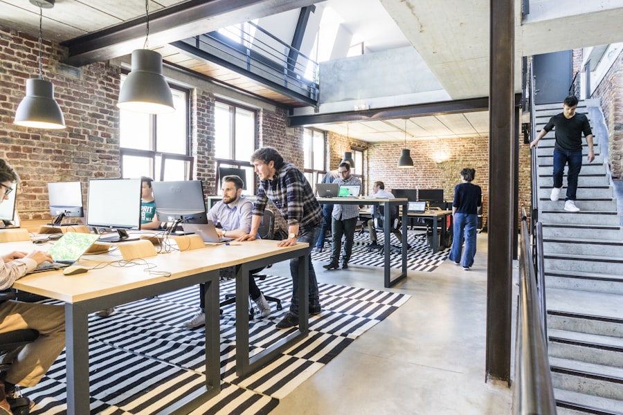 Startup founders working together